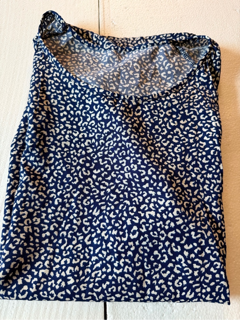 Shein Curve Casual blue Crew Neck Ruffled Sleeve Blouse 2X